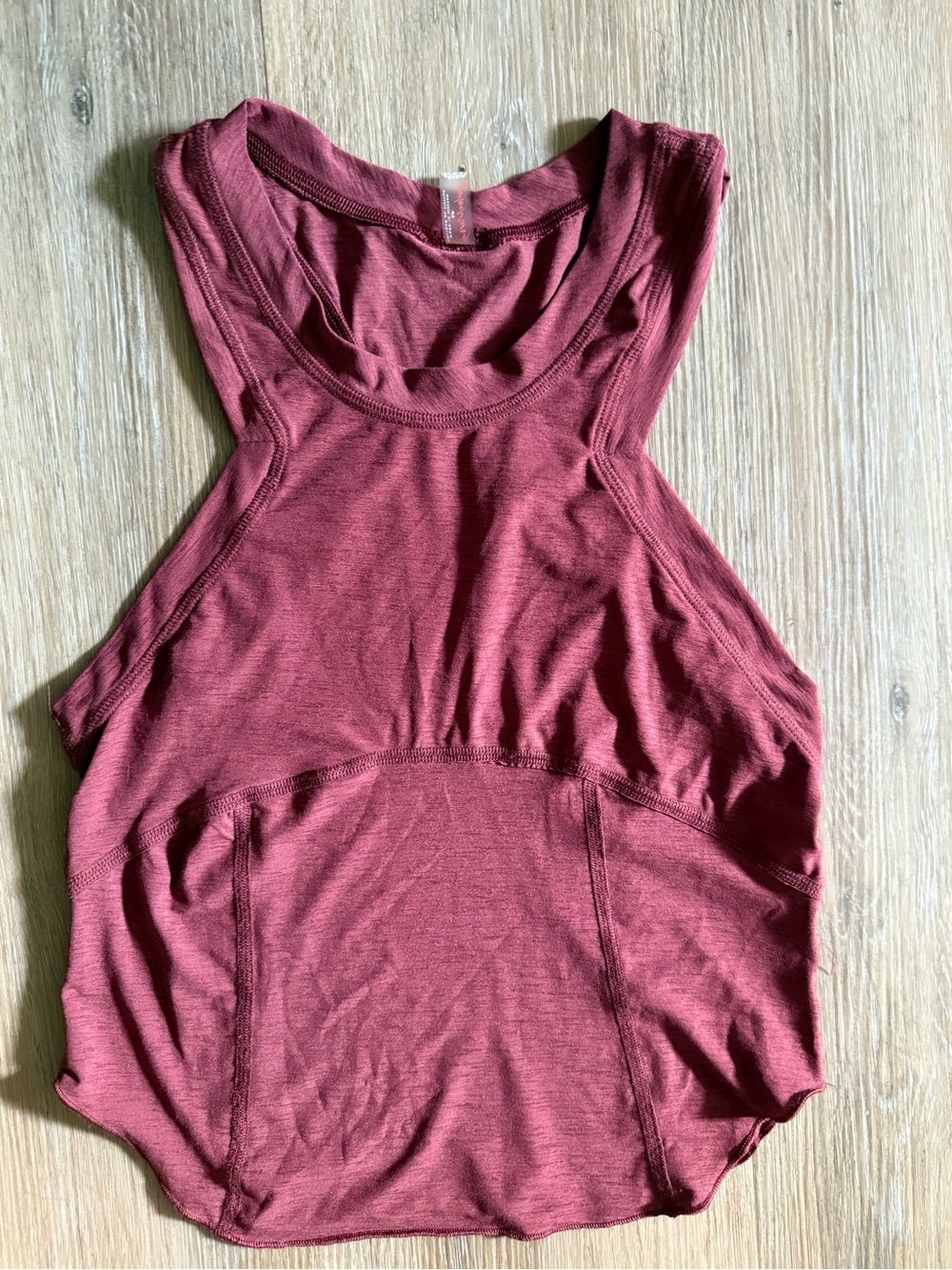 FP Movement by Free People Ribbed Racerback Muscle Tank - Rosewood